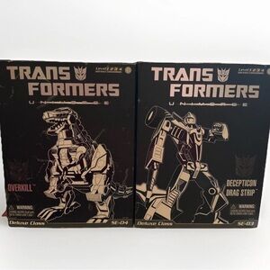 Transformers Universe Generations Classics Deluxe Overkill & Drag Strip New